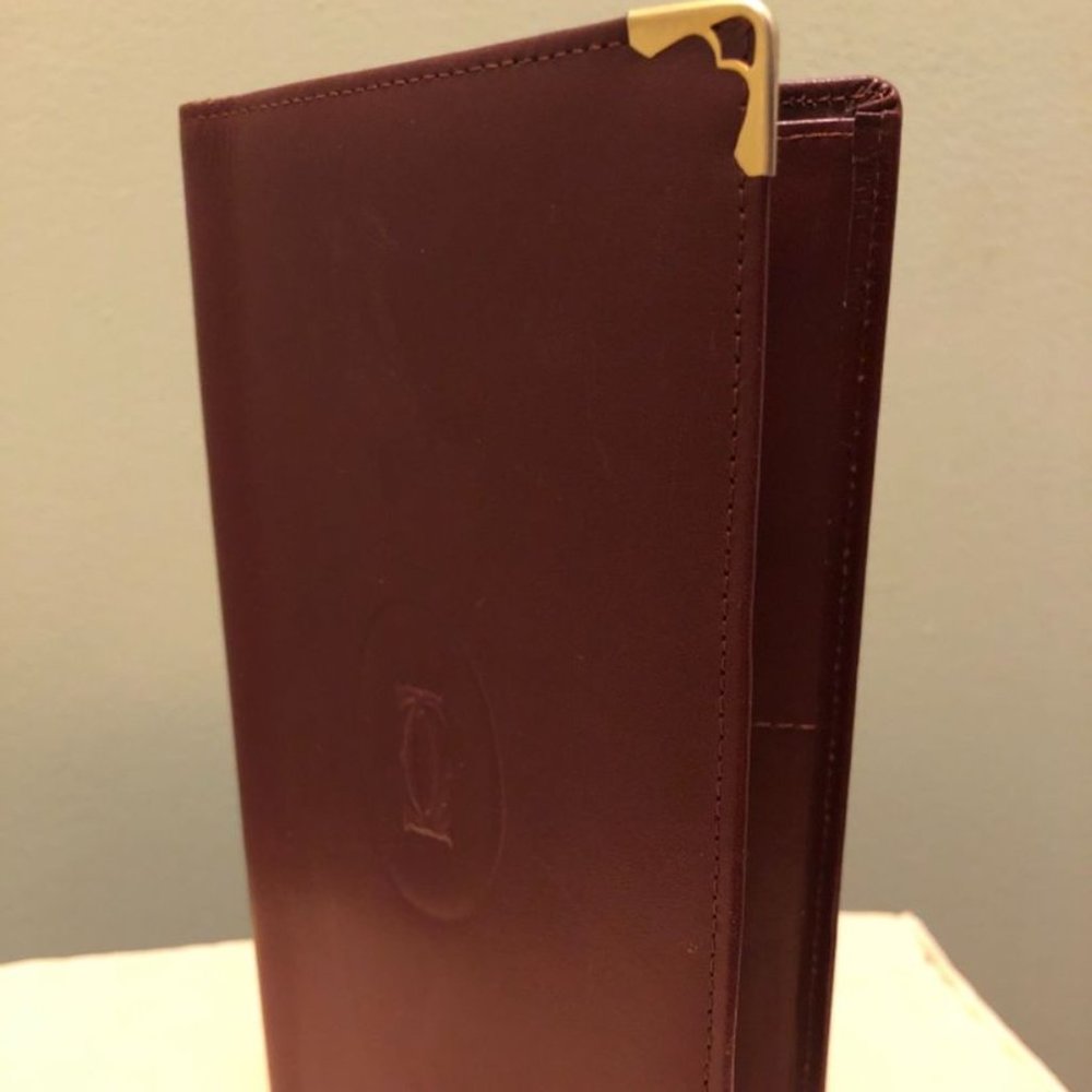 Cartier long leather card/check holder wallet